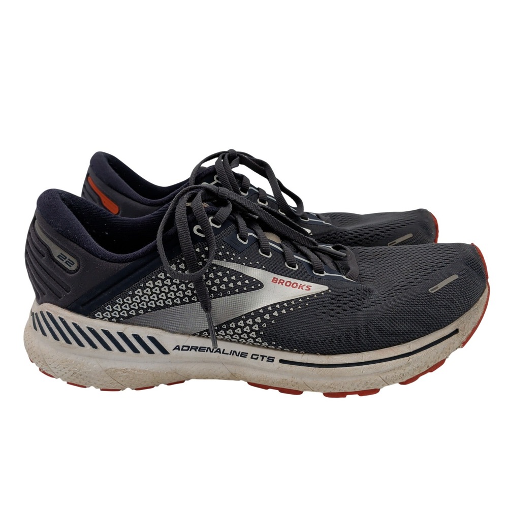 Brooks Adrenaline GTS 22 Mens Running Shoes Grey Blue 1103661D435 Size 10.5